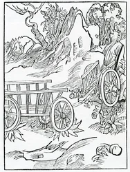 Del camino de la felicidad y la bondad, y del dolor que vendrá a los pecadores, ilustración de la traducción al inglés de Alexander Barclay de 